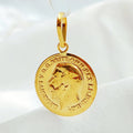 21K English Lira Pendant Made of 21K Yellow Gold by Saeed Jewelry-25307