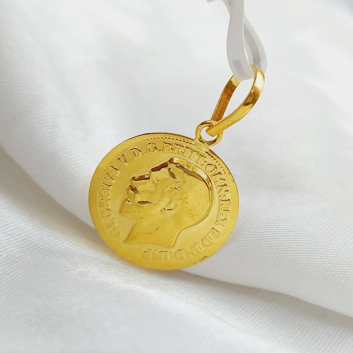 21K English Lira Pendant Made of 21K Yellow Gold by Saeed Jewelry-25307
