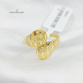 Engraved Light Ring  Made Of 18K Yellow Gold by Saeed Jewelry-30530