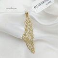 Engraved Palestine Pendant  Made Of 18K Yellow Gold by Saeed Jewelry-29401