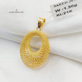 Engraved Pendant  Made of 21K Yellow Gold by Saeed Jewelry-30949
