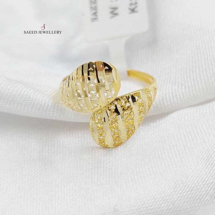 18KK خاتم نقش-مجوهرات الشيخ سعيد-Saeed Jewelry