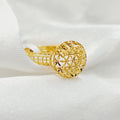 Engraved Ring Made Of 21K Yellow Gold by Saeed Jewelry-28173