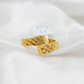 Engraved Ring Made Of 21K Yellow Gold by Saeed Jewelry-27585