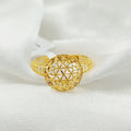 Engraved Ring Made Of 21K Yellow Gold by Saeed Jewelry-28174