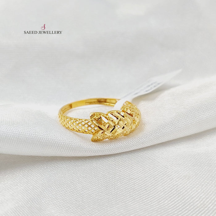 21K خاتم نقش-مجوهرات الشيخ سعيد-Saeed Jewelry