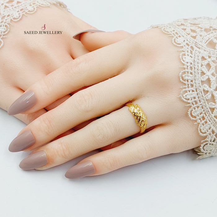 21K خاتم نقش-مجوهرات الشيخ سعيد-Saeed Jewelry