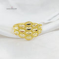Engraved Spike Ring  Made Of 18K Yellow Gold by Saeed Jewelry-30541