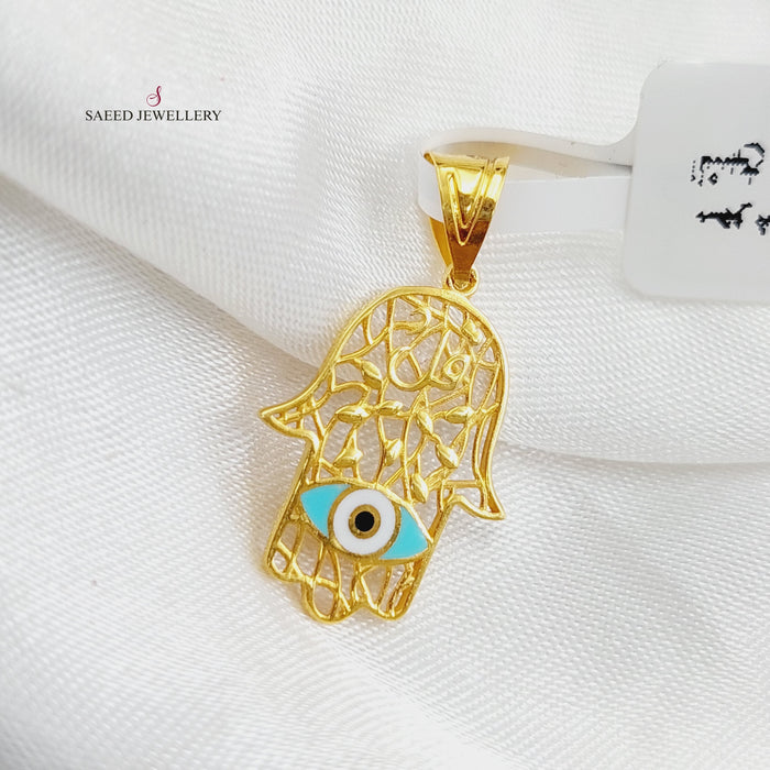 21K Eye of Enamel Ain Made of 21K Yellow Gold by Saeed Jewelry-26760