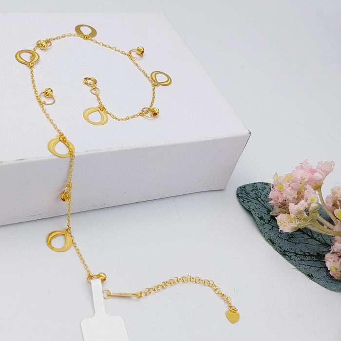 21K Fancy Anklet Made of 21K Yellow Gold by Saeed Jewelry-25721