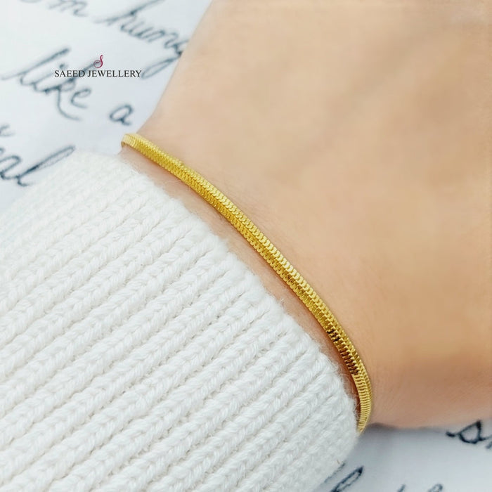 Fancy Bracelet Made Of  21K Yellow Gold by Saeed Jewelry-27379