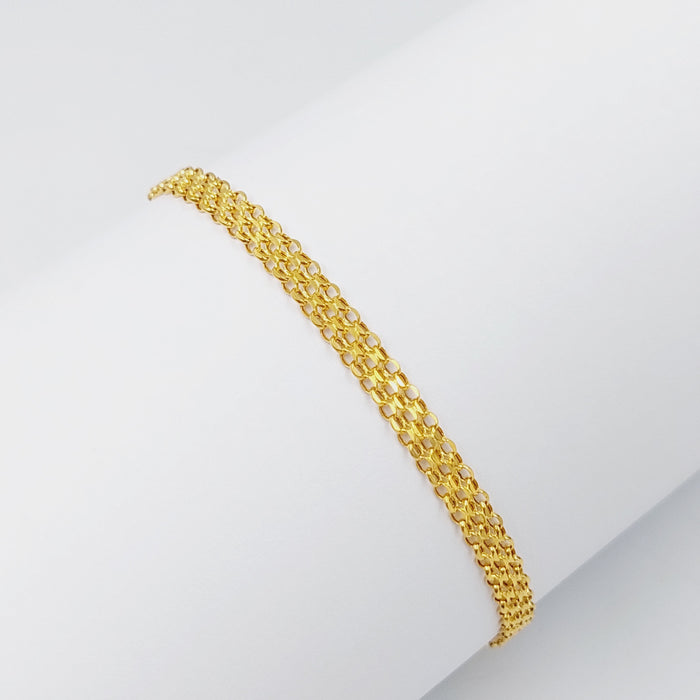 Fancy Bracelet Made Of 21K Yellow Gold by Saeed Jewelry-28455