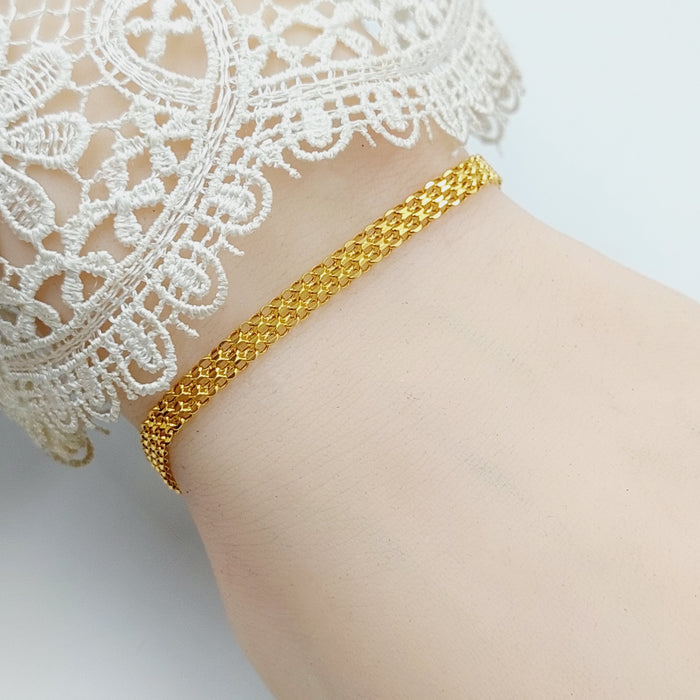 Fancy Bracelet Made Of 21K Yellow Gold by Saeed Jewelry-28456
