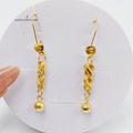 21K Fancy Earrings Made of 21K Yellow Gold by Saeed Jewelry-27027
