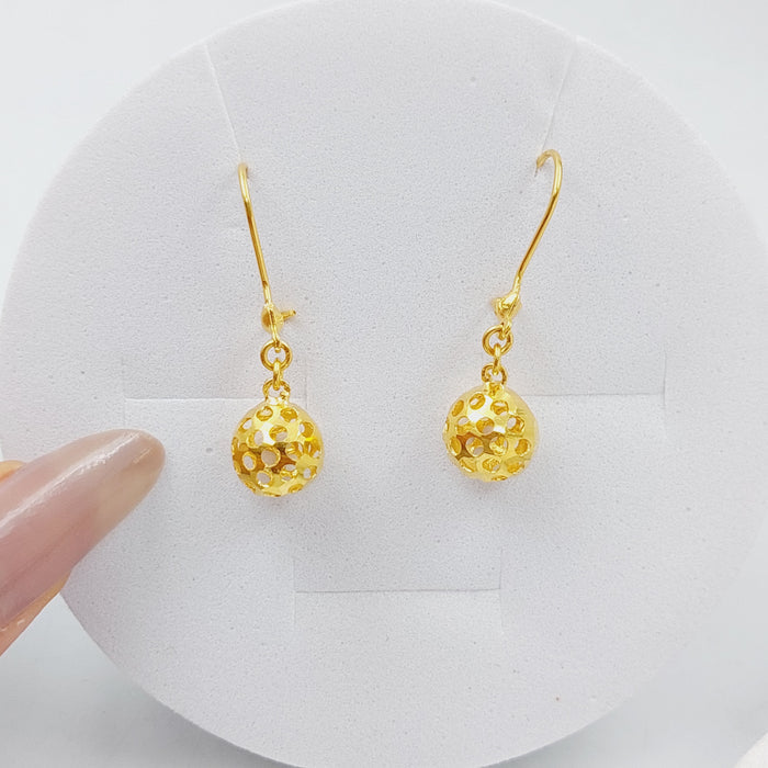 21K Fancy Earrings Made of 21K Yellow Gold by Saeed Jewelry-25275