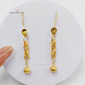 21K Fancy Earrings Made of 21K Yellow Gold by Saeed Jewelry-27026