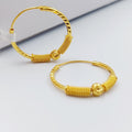 21K Fancy Earrings Made of 21K Yellow Gold by Saeed Jewelry-22226