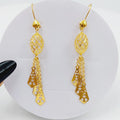 21K Fancy Earrings Made of 21K Yellow Gold by Saeed Jewelry-26473