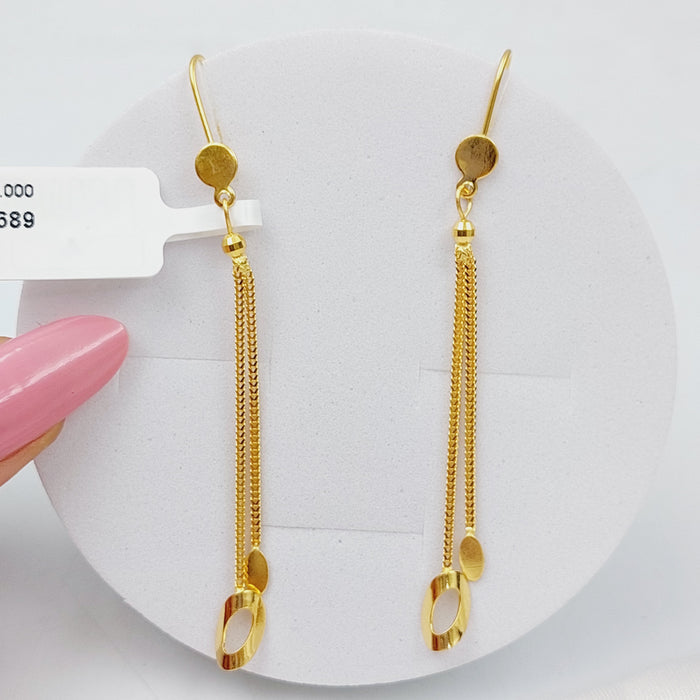 21K Fancy Earrings Made of 21K Yellow Gold by Saeed Jewelry-25688