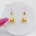 21K Fancy Earrings Made of 21K Yellow Gold by Saeed Jewelry-26305