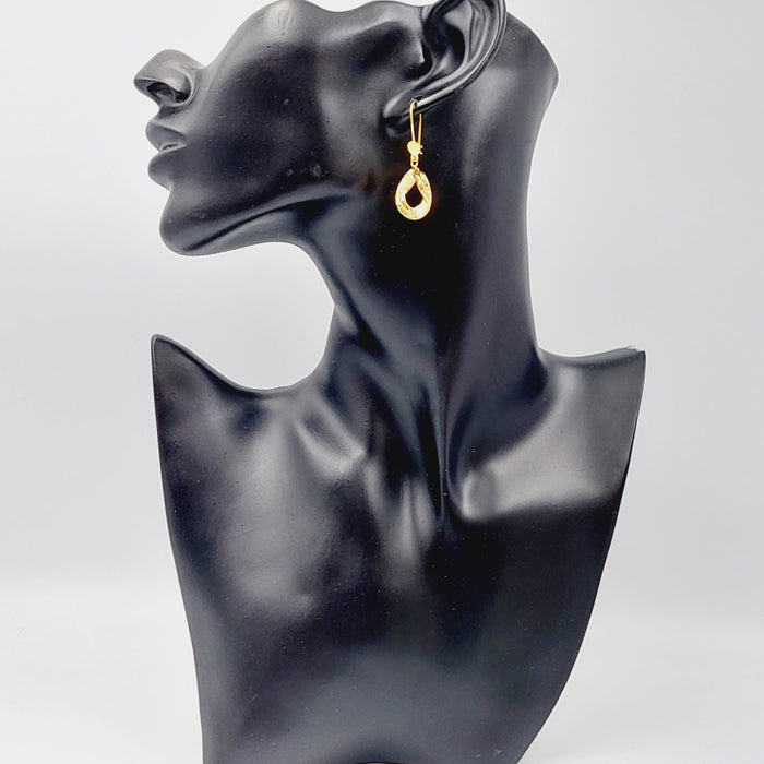 21K Fancy Earrings Made of 21K Yellow Gold by Saeed Jewelry-26423