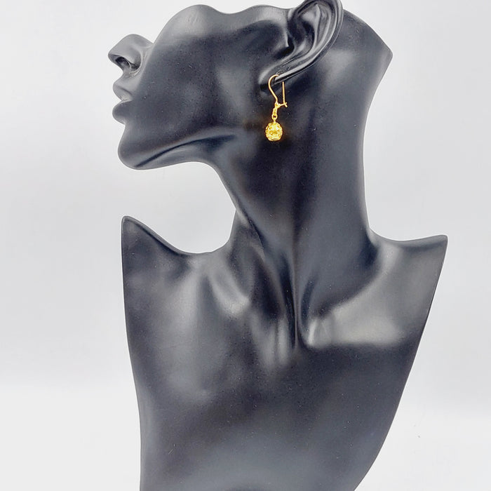 21K Fancy Earrings Made of 21K Yellow Gold by Saeed Jewelry-25275