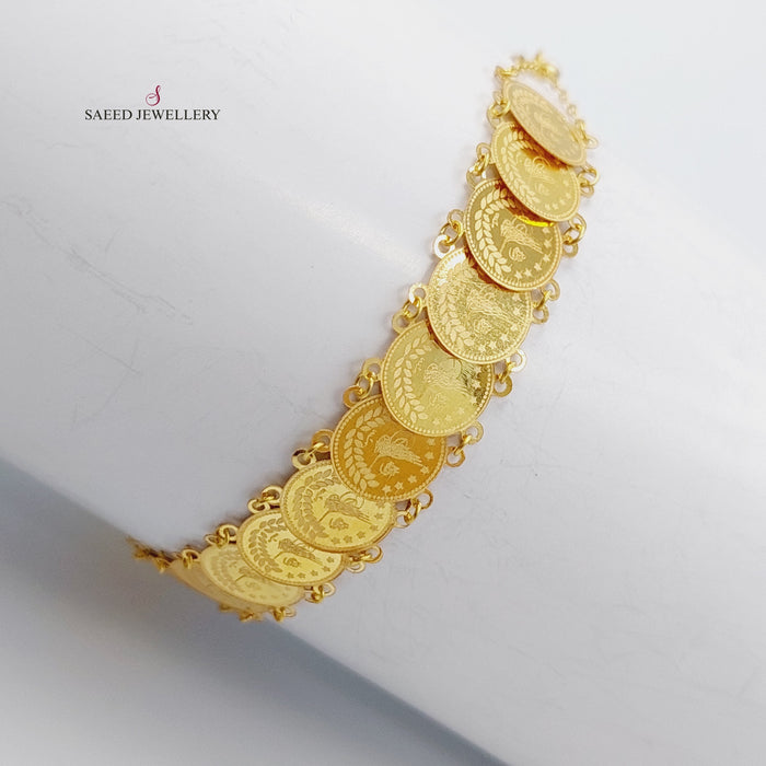 18K Fancy Eighthss Bracelet Made of 18K Yellow Gold by Saeed Jewelry-اسواره-اثمان