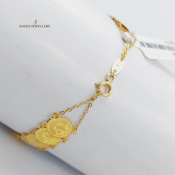 18K Fancy Eighthss Bracelet Made of 18K Yellow Gold by Saeed Jewelry-اسواره-اثمان