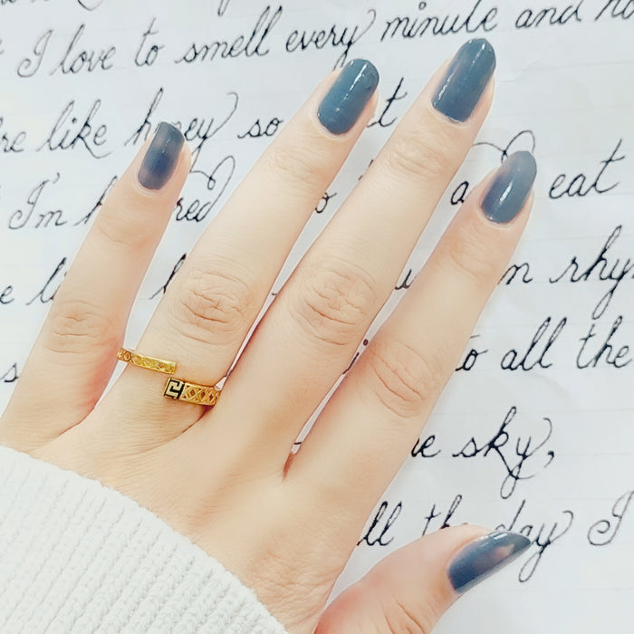 21K Gold Fancy Enamel Ring by Saeed Jewelry - Image 2