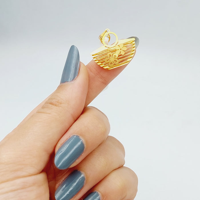 21K Fancy Pendant Made of 21K Yellow Gold by Saeed Jewelry-25461