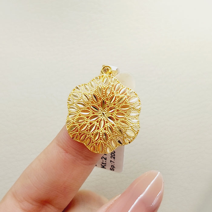 21K Fancy Pendant Made of 21K Yellow Gold by Saeed Jewelry-26912