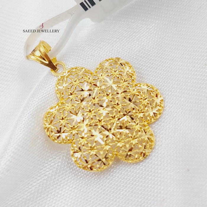21K Gold Fancy Pendant by Saeed Jewelry - Image 3
