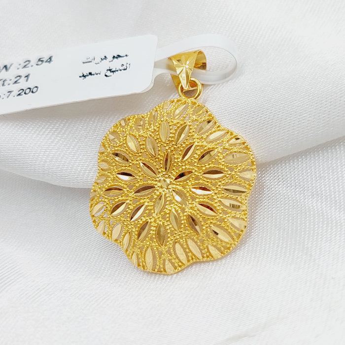 21K Fancy Pendant Made of 21K Yellow Gold by Saeed Jewelry-26912