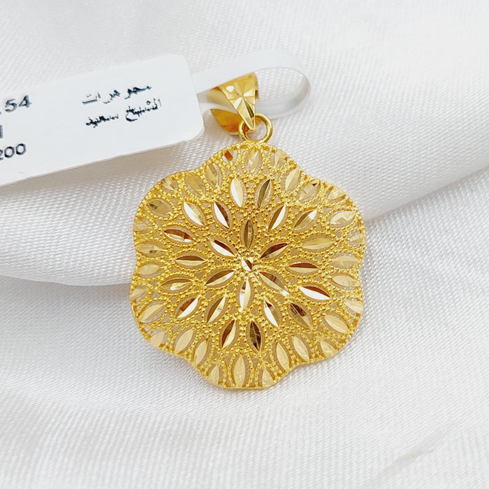 21K Fancy Pendant Made of 21K Yellow Gold by Saeed Jewelry-26912