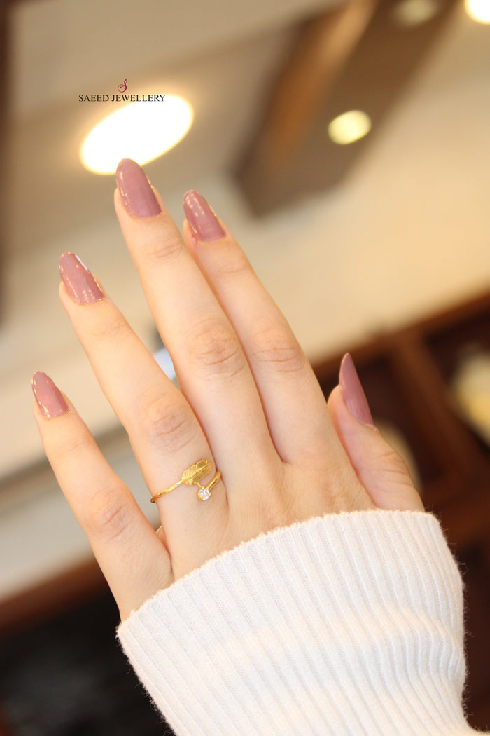 21K Fancy Ring Made of 21K Yellow Gold by Saeed Jewelry-21051