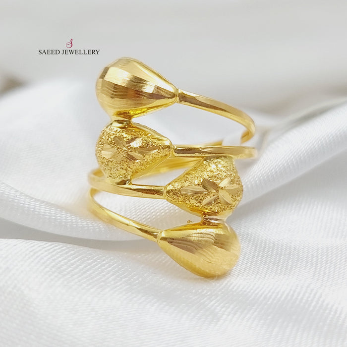 21K Fancy Ring Made of 21K Yellow Gold by Saeed Jewelry-26589