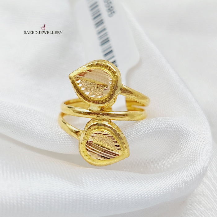 21K Fancy Ring Made of 21K Yellow Gold by Saeed Jewelry-26595