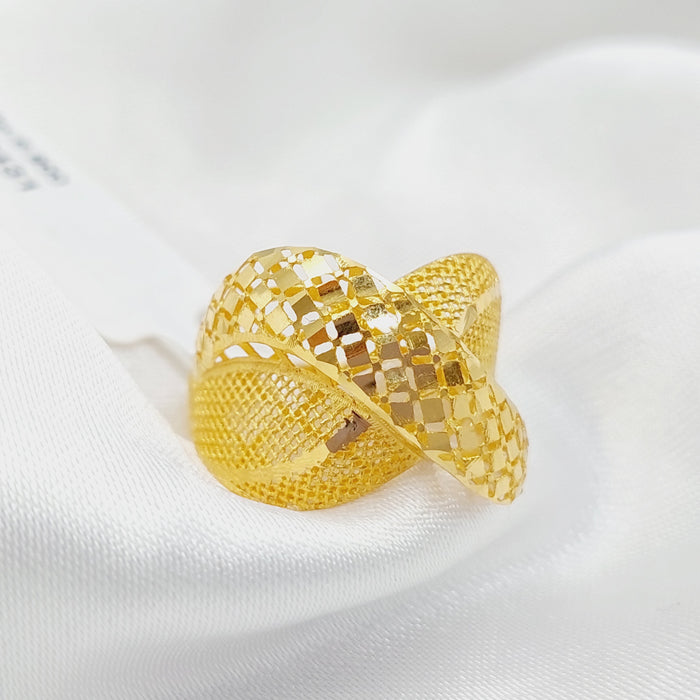 21K Fancy Ring Made of 21K Yellow Gold by Saeed Jewelry-26431