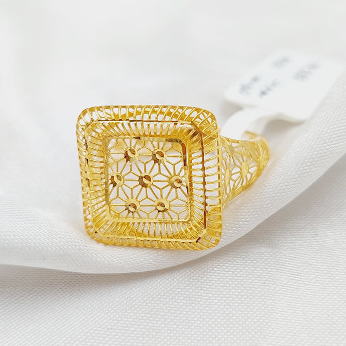 21K Fancy Ring Made of 21K Yellow Gold by Saeed Jewelry-25413