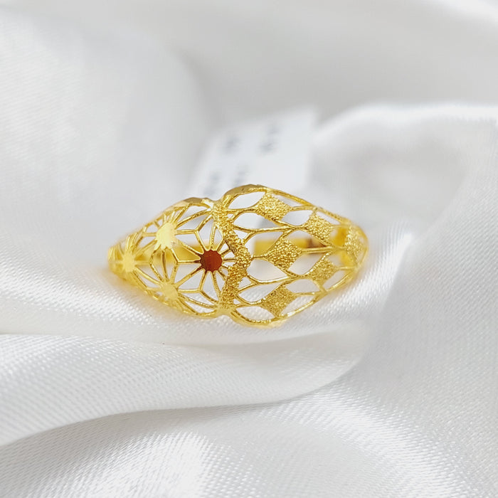 21K Fancy Ring Made of 21K Yellow Gold by Saeed Jewelry-26499
