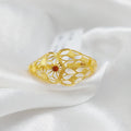 21K Fancy Ring Made of 21K Yellow Gold by Saeed Jewelry-26499