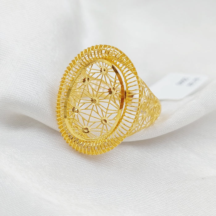 21K Fancy Ring Made of 21K Yellow Gold by Saeed Jewelry-25440