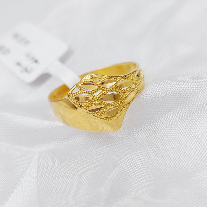 21K Fancy Ring Made of 21K Yellow Gold by Saeed Jewelry-25641