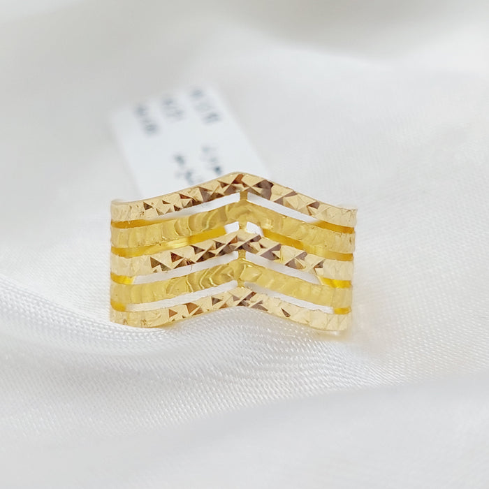 21K Fancy Ring Made of 21K Yellow Gold by Saeed Jewelry-26813