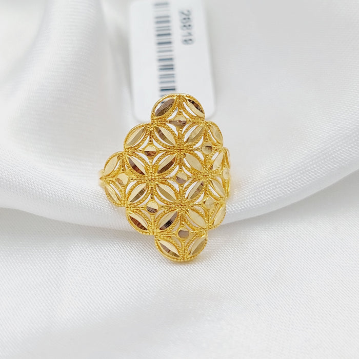 21K Fancy Ring Made of 21K Yellow Gold by Saeed Jewelry-26819