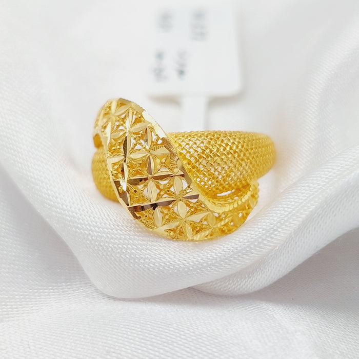 21K Fancy Ring Made of 21K Yellow Gold by Saeed Jewelry-26430