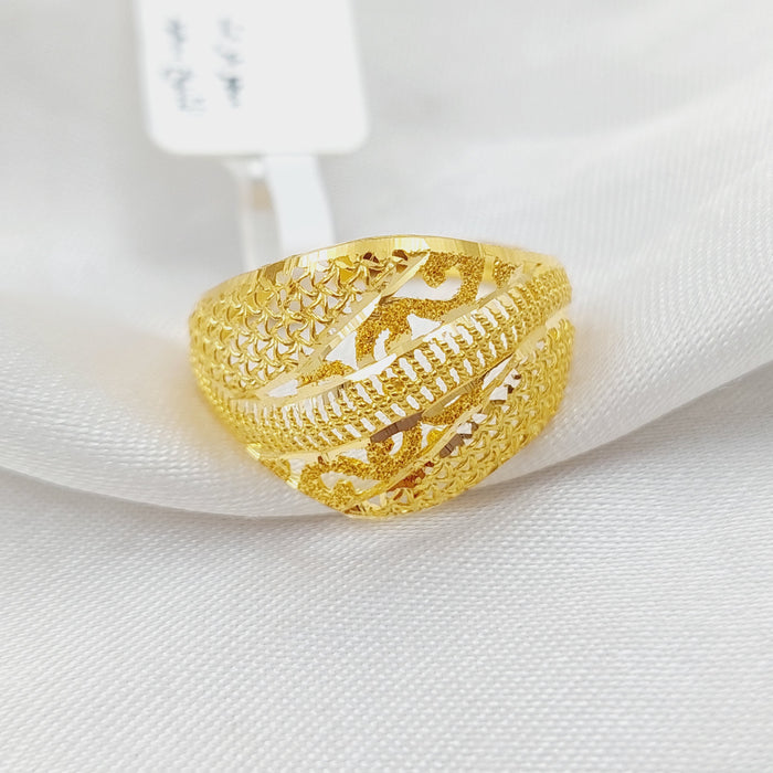 21K Fancy Ring Made of 21K Yellow Gold by Saeed Jewelry-25444