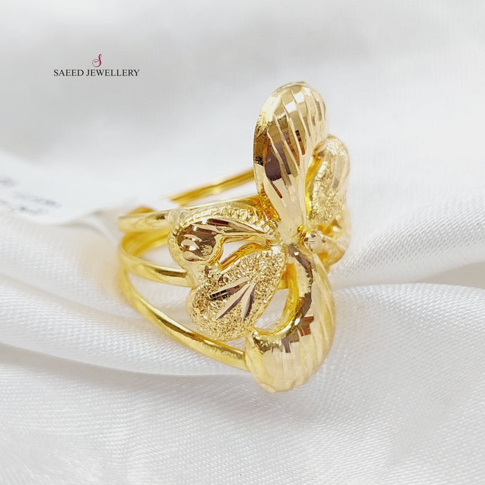 21K Fancy Ring Made of 21K Yellow Gold by Saeed Jewelry-26091