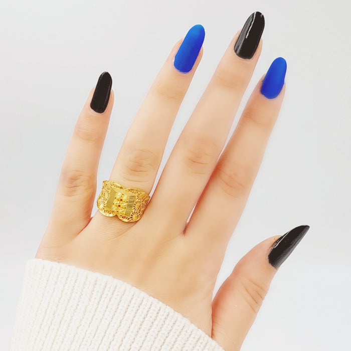 21K Fancy Ring Made of 21K Yellow Gold by Saeed Jewelry-26507