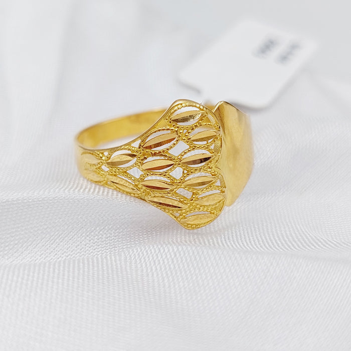 21K Fancy Ring Made of 21K Yellow Gold by Saeed Jewelry-25643